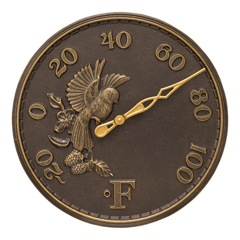 Thermomètre 16 po, Bronze français
