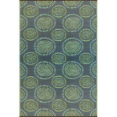 Mad Mats Molly Indoor/Outdoor Floor Mat, 5 by 8-Feet, Grey Yellow