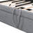 Twin Size Upholstered Daybed with Pop-Up Trundle & USB Charging Ports, Gray-742324285