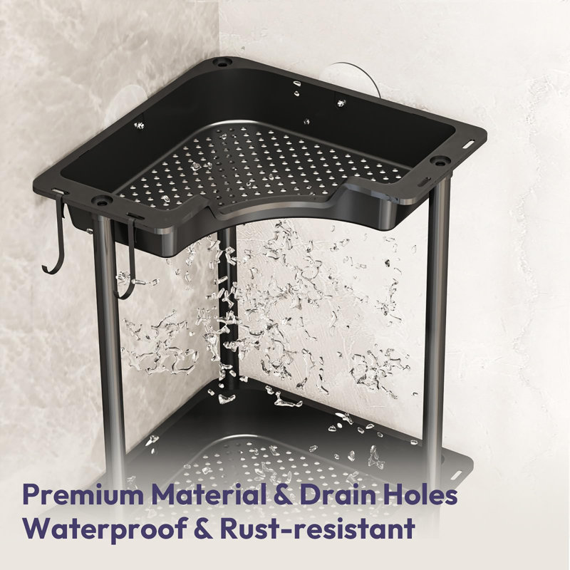 Freestanding Shower Caddy, Black