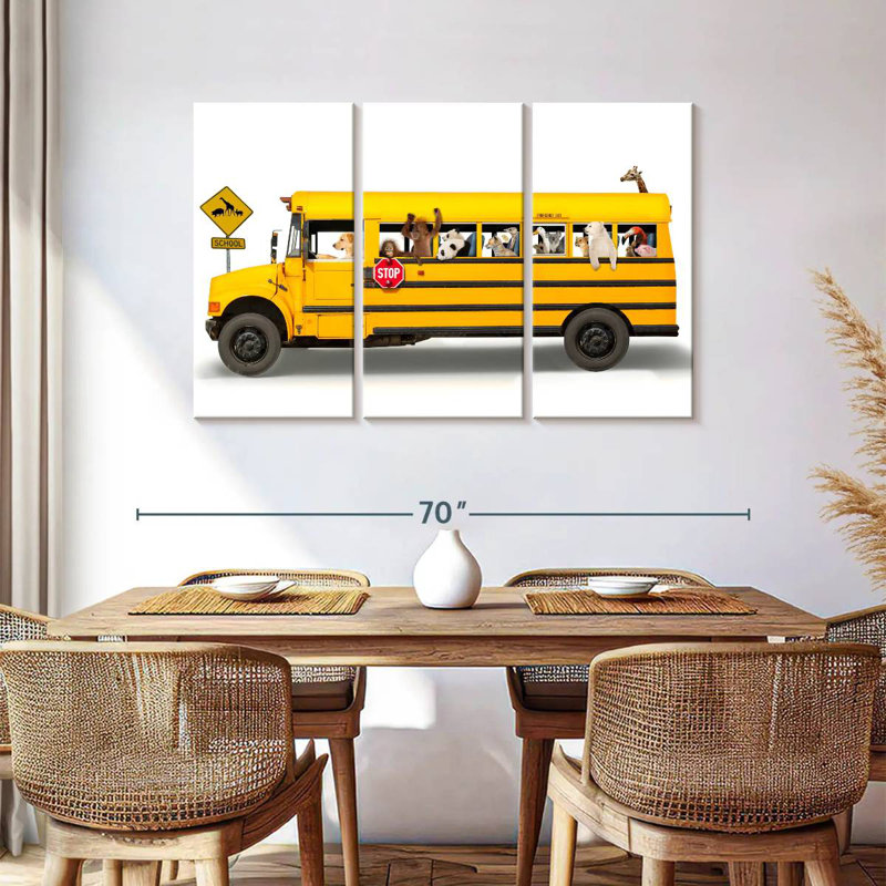 School Bus, 36" H x 57" W