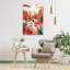 «Woman's Desert Journey», art paisible, paysage paisible de montagne avec cactus serein-129148320