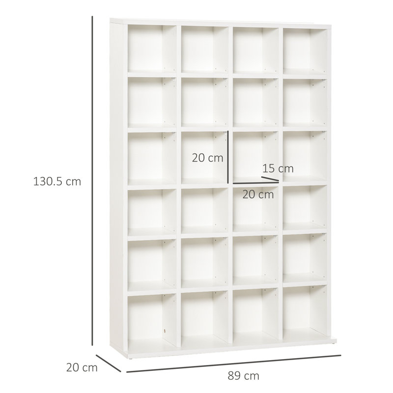 Lorentzen 130.5cm H x 89cm W Cube Bookcase, White