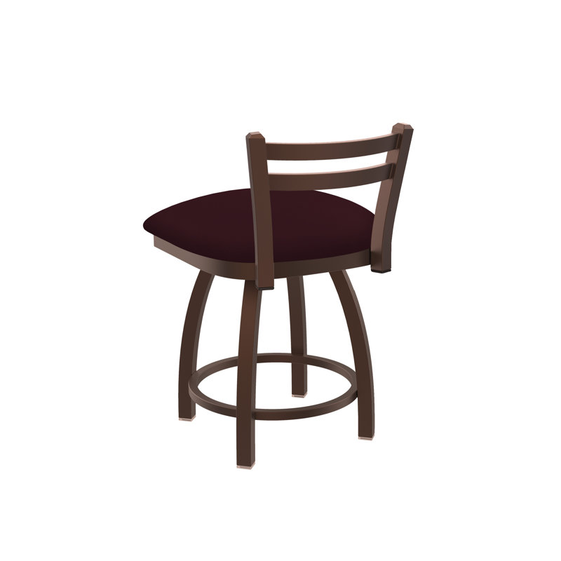 Tabouret de coiffeuse en métal Jackie, Bronze, Vinyle - Canter Bordeaux