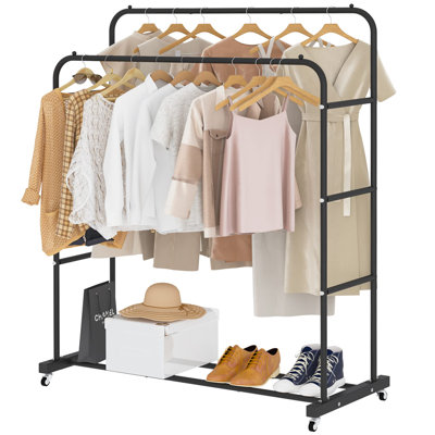 Niyeli 44.09'' Metal Rolling Clothing Rack