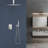 2-Function High-Pressure Rainfall Shower System, Tub Faucet Set