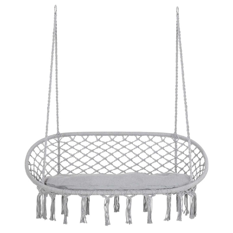 Balancelle en macramé pour 2 personnes Outsunny, Gris