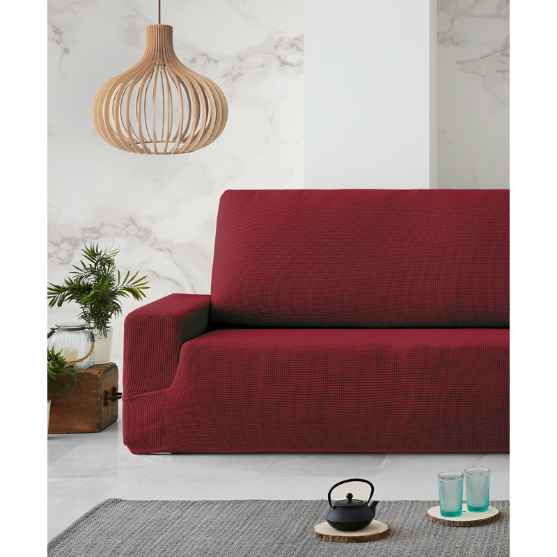 Monaco Sofa Slipcover, 110cm H x 265cm W x 1cm D, Red