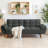 Kazal 75.39" Full / Double Wide Upholstered Split Tufted Back Convertible Sofa-1038606082