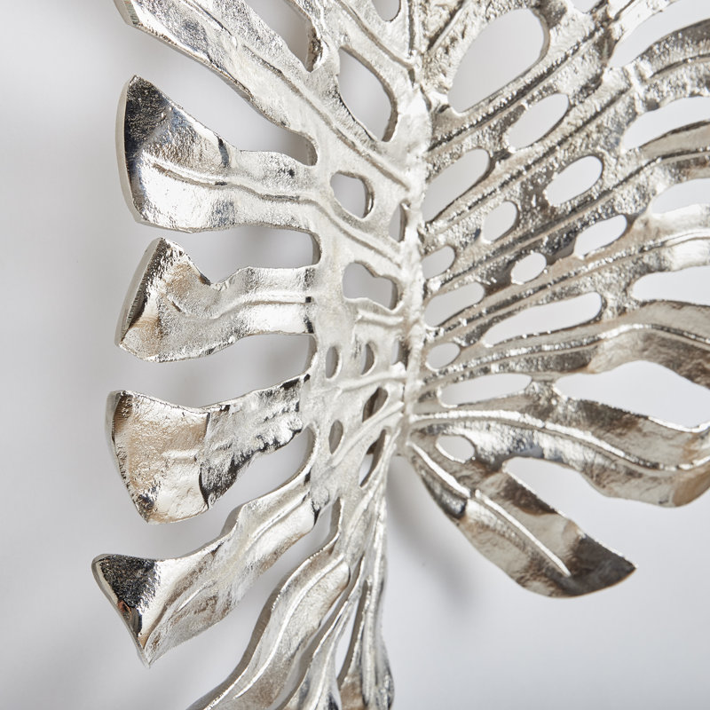 Cast Aluminum Wall Decor, Silver, 23.5" H x 19" W x 4" D
