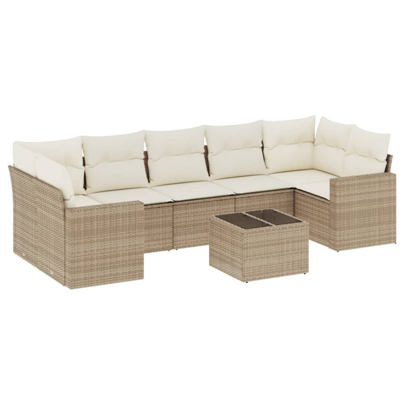 Ensemble de canapé de jardin Vidaxl beige