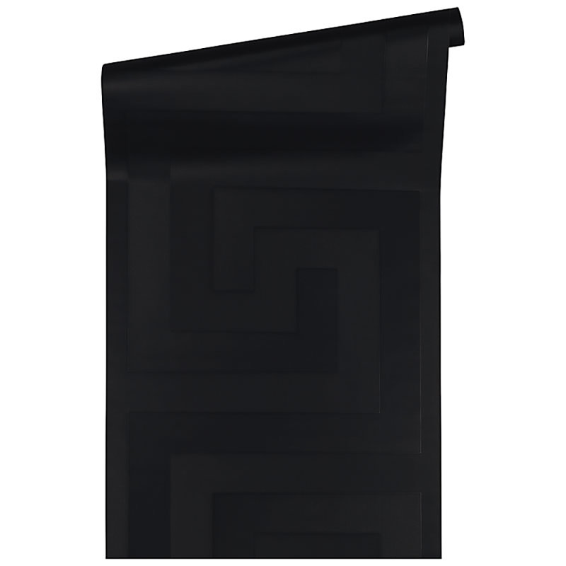 Versace Shaved Ice Eternity Unpasted Vinyl Wallpaper, Black