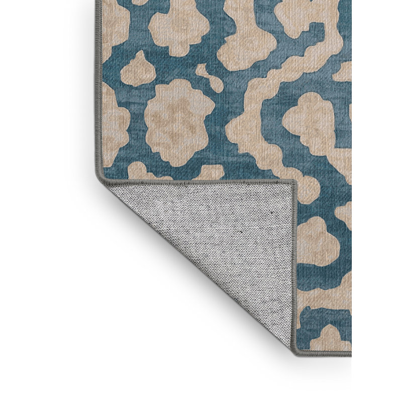 Tapis gris lavable à la machine, Rectangle 5 pi x 7 pi