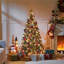 Arbre de Noël artificiel givré décoré de pommes de pin-1159597728-1165044875