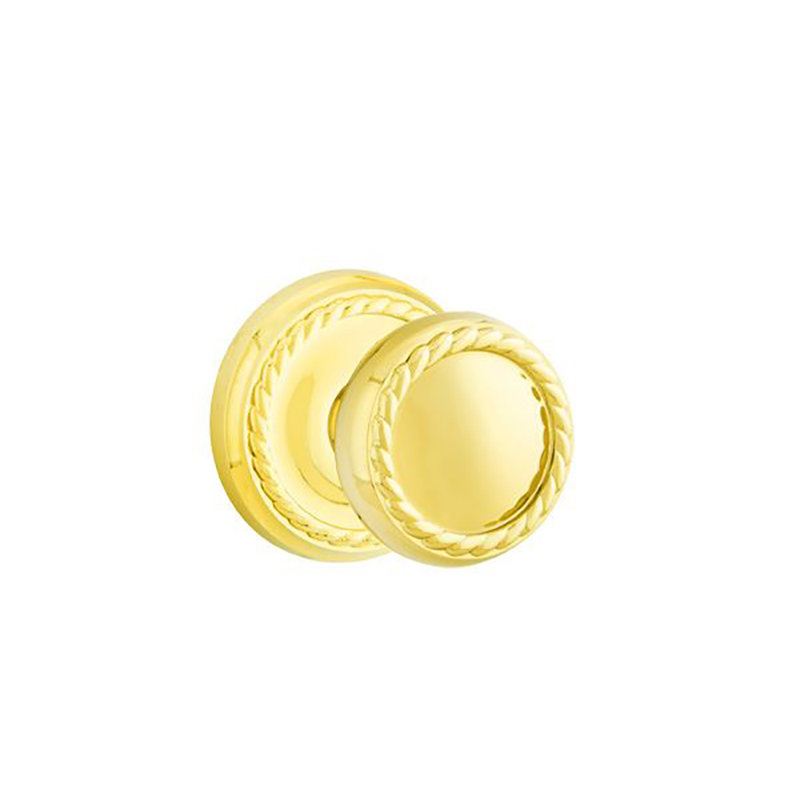 Keyed (Entry) Door Knob with Rosette, Lifetime Brass
