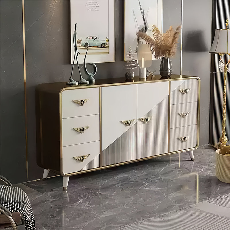 Buffet Modern Light Luxury, Blanc / noir