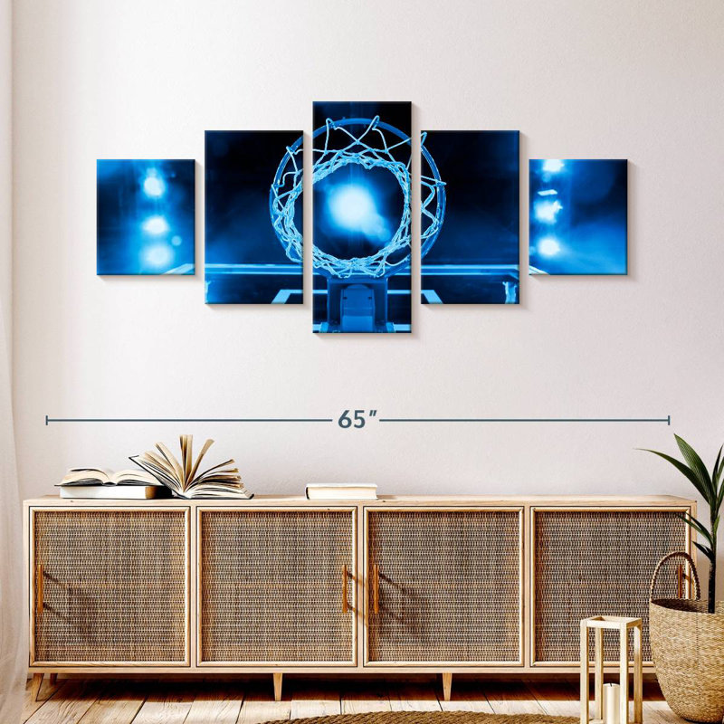 Lumière bleue basketball, H 24 po x l 55 po