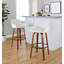 Tabouret de bar et de comptoir rembourré en tissu avec pieds en bois cintré Cassiopeia-94885156-94885160-94885161