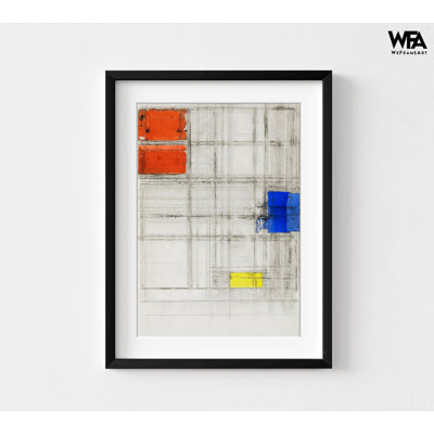 «Study for a Composition» par Piet Mondrian, peinture encadrée, art mural, impression par Mondrian