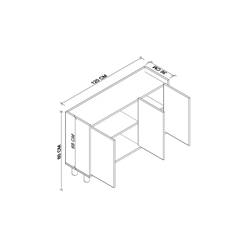Cugino 80cm Console Table