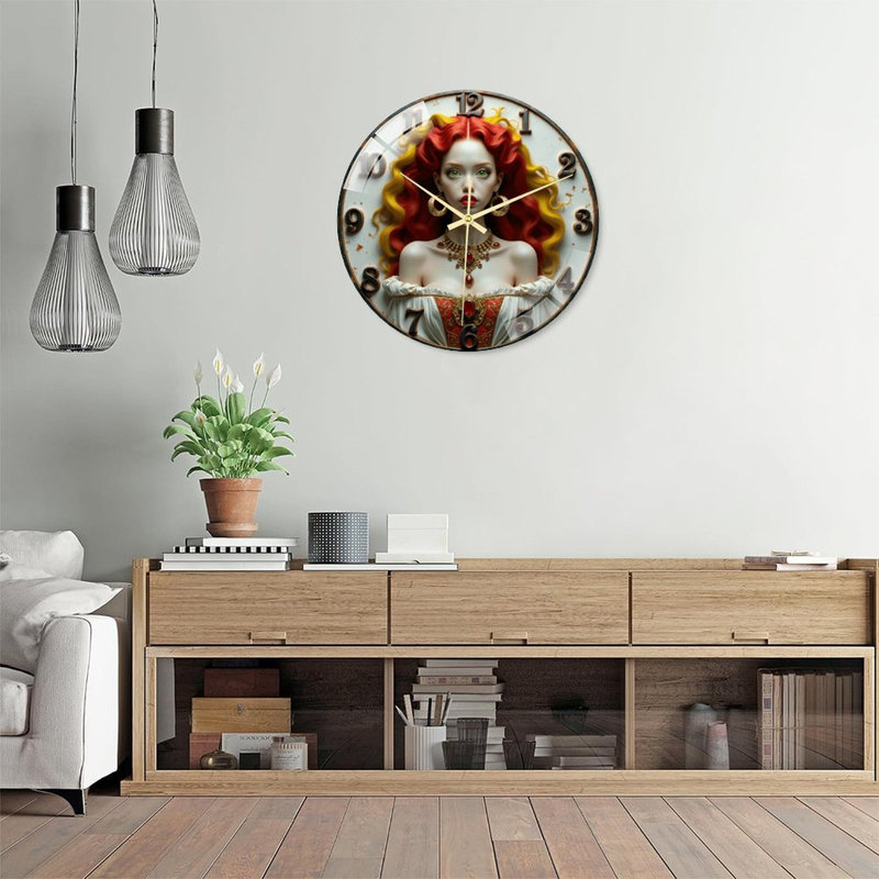 Horloge murale en verre 16 po