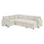 Canapé-lit convertible de 111 po en forme de U avec méridienne réversible et poches de rangement pour le salon-1349901835