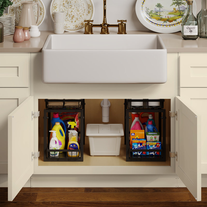 Armoire de base pour évier de cuisine prête à assembler, Blanc antique, H 34,5 po x l 36 po x P 24 po
