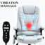 Fauteuil de bureau vibrant avec vibration à six points, chauffage lombaire, 3 modes, minuterie 15 60 min, inclinaison 125, vibration et intensité du bureau de massage en microfibre,
