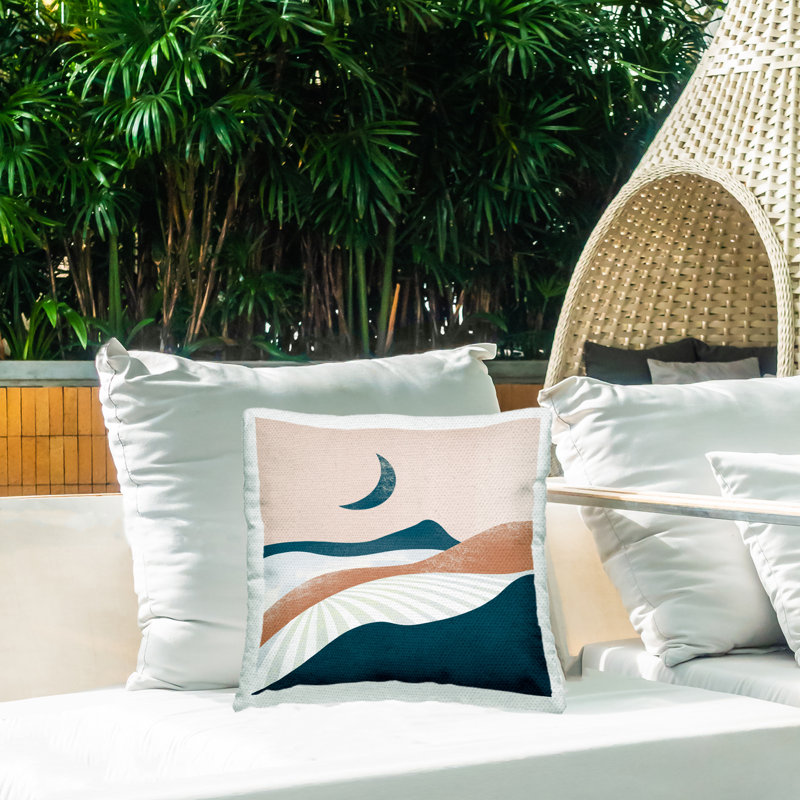 Housse et insert de coussin décoratif carré en polyester pour l'intérieur et l'extérieur