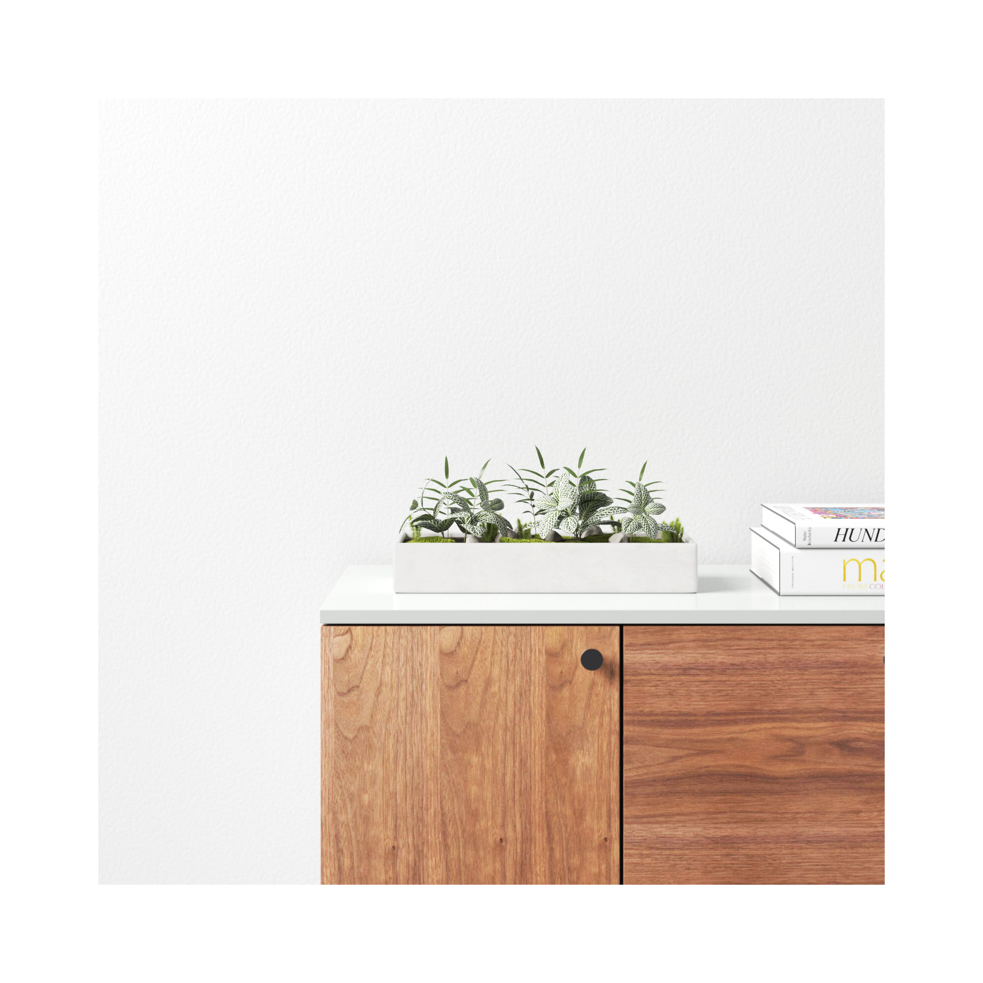 Chip Ceramic Pot Planter, White