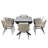Discover Unmatched Flexibility In Alfresco Dining With Six Creatively Arranged Chairs Made Of Polyester Woven Tape And A Table That Expands From 62.9 To 82.6 Inches To Suit Any Occasion.