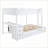 Full-Over-Full Bunk Bed with Twin Trundle, Pinewood-Plywood-MDF Frame, Storage Drawers &amp; Desk Outlets, White for Small Spaces-1978862928-1978862929