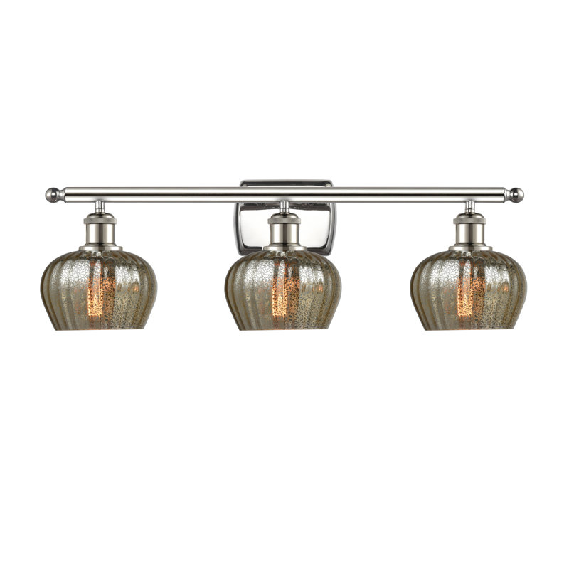 Lyman 3 - Light Dimmable Vanity Light, 6 Watt Vinage LED Bulb, Antique Copper, Mercury
