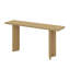 Élégante console avec plateau en placage de pin et pieds géométriques, table d'entrée en bois aggloméré moderne pour le salon, le bureau et la salle à manger-828874193