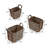 Burson Farmhouse Classic Handwoven Hyacinth Rectangle Storage Floor Baskets with Handles (Set of 3)-1047160677