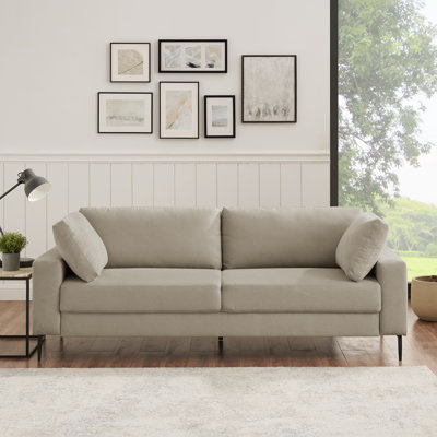 Etta 214.1Cm Velvet Square Arms Sofa