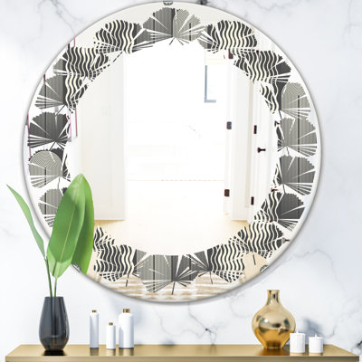 Miroir mural sans cadre Leaves Mimimal Design II