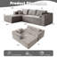 Canapé modulaire en L avec méridienne, canapé sans siège avec assise profonde, canapé-lit modulaire pour le salon-1438338499
