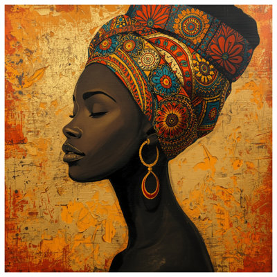 Toile de galerie avec coiffe de femme africaine en plusieurs tailles