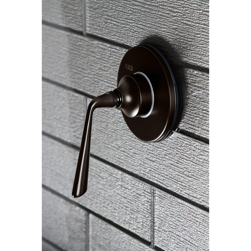 Kingston Brass Single-Handle Wall Mount Three-Way Diverter Valve with Trim Kit, Oil Rubbed Bronze