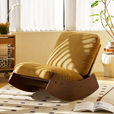 Glider Rocking Chair With Premium Upholstery And Solid Wood Frame For Bedroom, Living Room, And Nursery -  Isabelle & Max™, B99745BFE9214C4292638311F2F24AA8