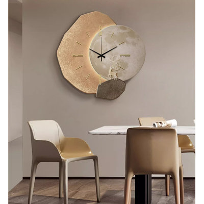 Mirrored Porcelain Free Form Wall Clocks