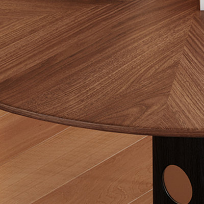 Solid wood round table household simple