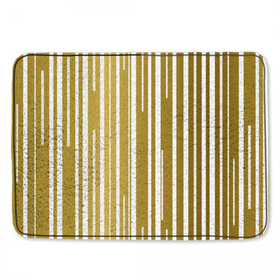 Tapis de bain à rayures abstrait pour salle de bain moderne