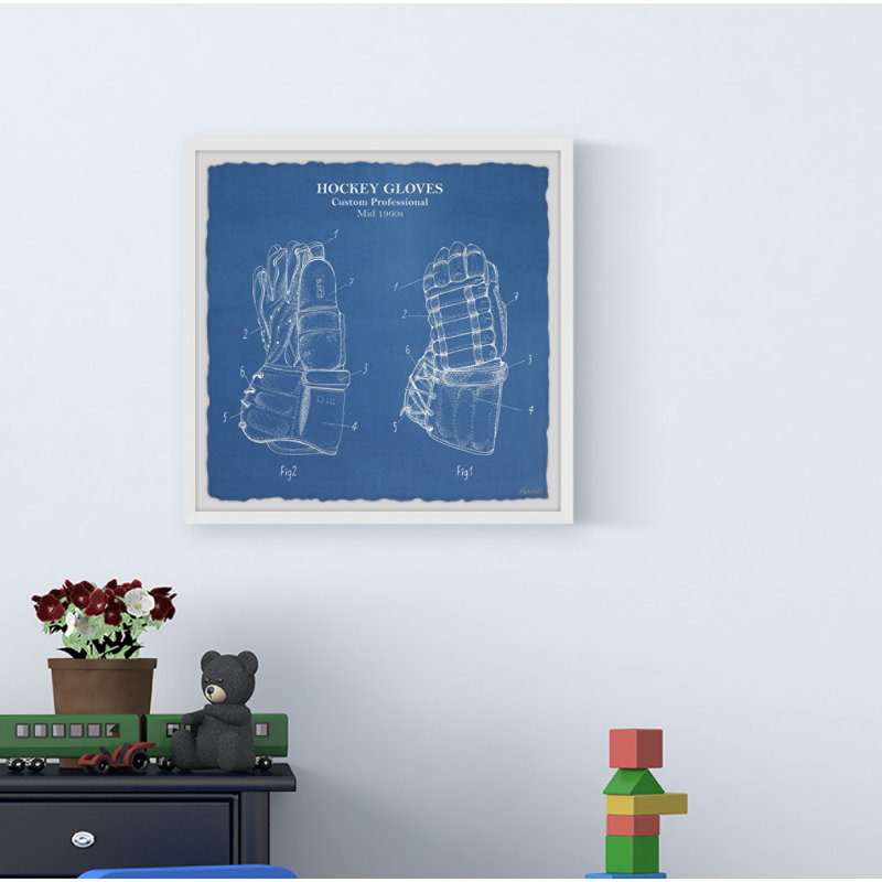 Rooney Wrapped Canvas Print, 51cm H x 51cm W, Blue, White