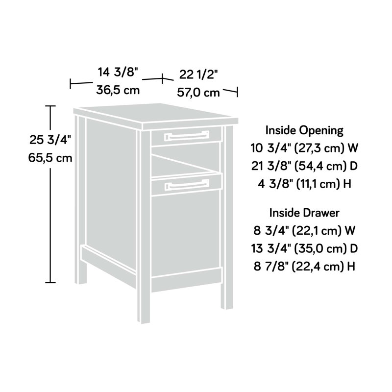 Table d'appoint polyvalente à finition grise avec tablette coulissante et grand tiroir pour plus de rangement et de commodité.