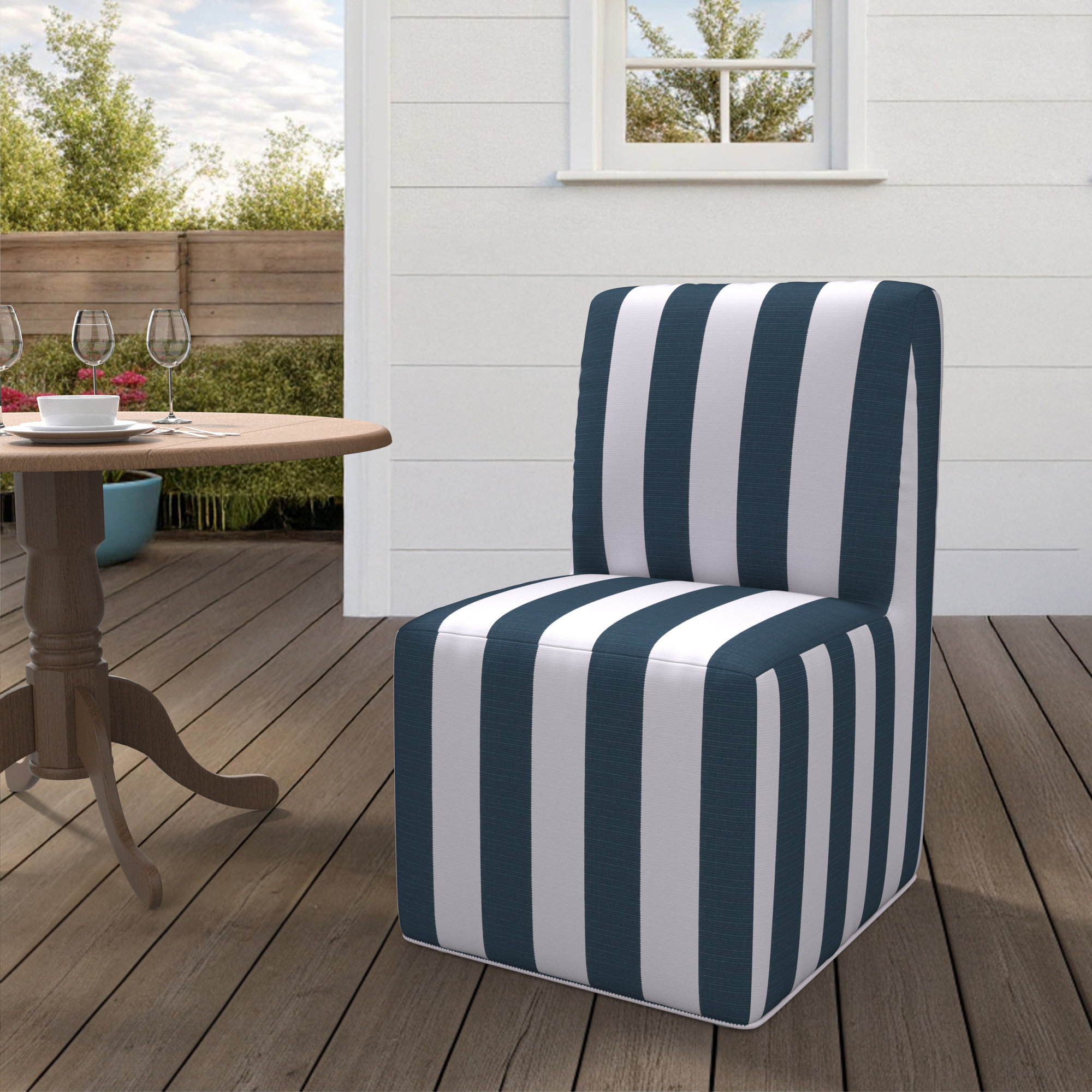 Eliana Sunbrella® Patio Dining Chair, Refuge Indigo