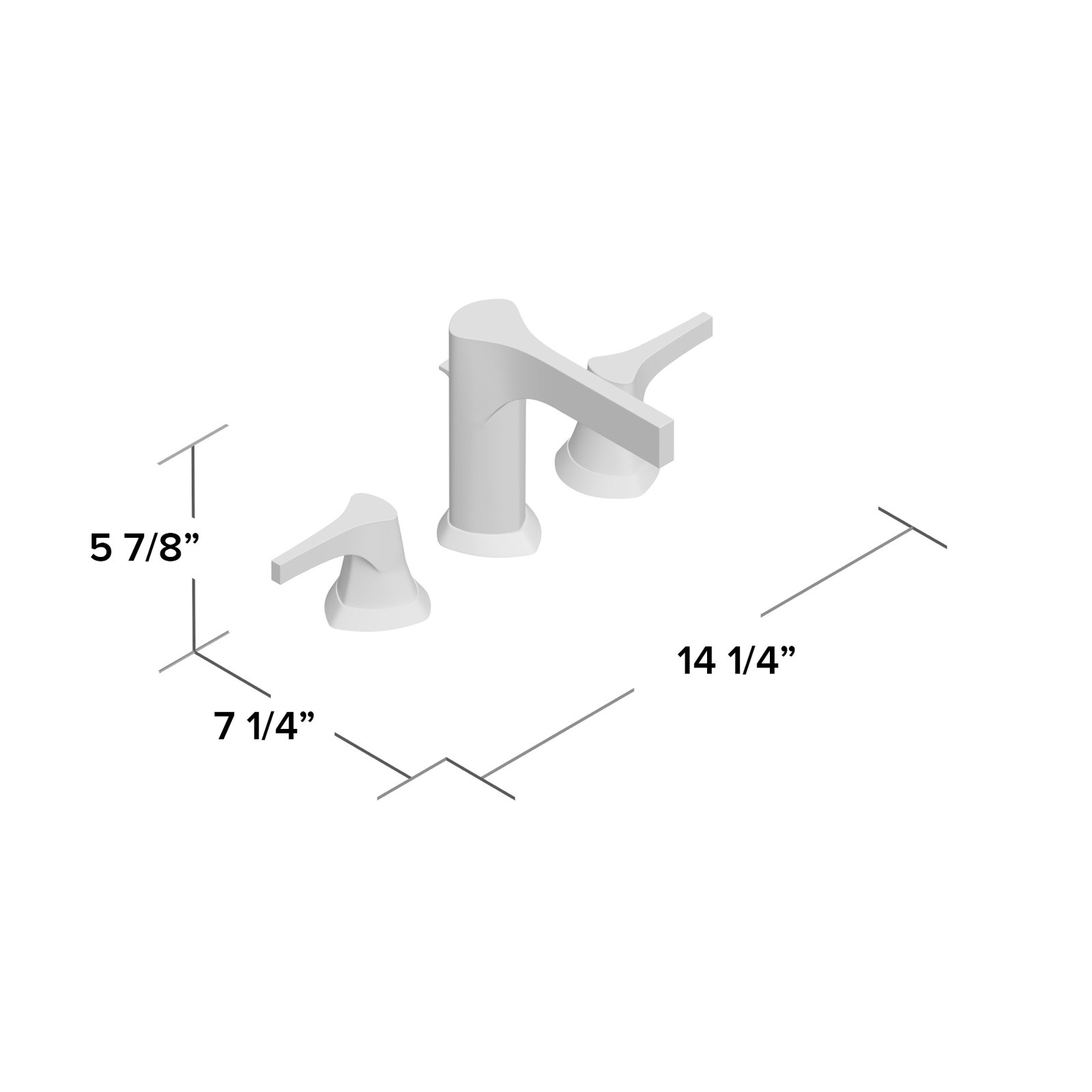 Zura Widespread Bathroom Faucet with Drain, Polished Nickel