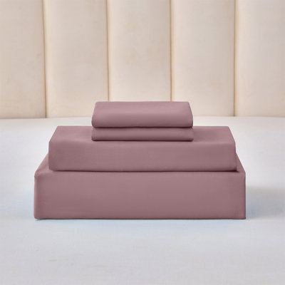 Solid Color 4-Piece Bed Sheet Set With Ultra-Fine Fiber Suitable For Family Bedrooms