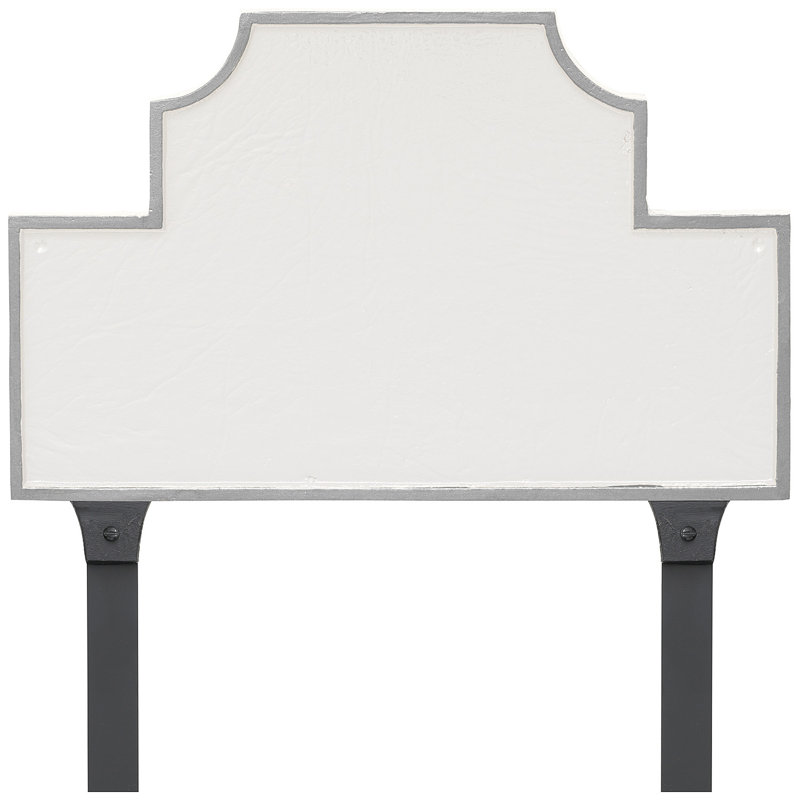 Plaque d'adresse Beckford, Blanc / argent